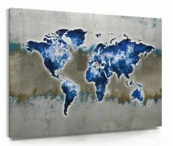 obraz mapa świata na ścianę