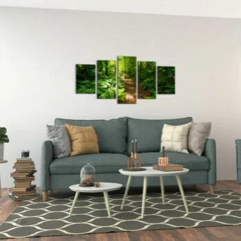 Obraz pentaptyk 100x50cm - dżungla