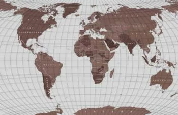 Fototapeta Mapa Świata na ścianę j.polski