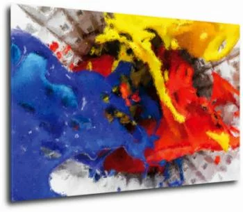 Obraz abstrakcyjny - kolorowy kleks