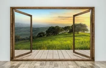 Fototapeta 3D - Widok z zielonego wzgórza - obrazek 2