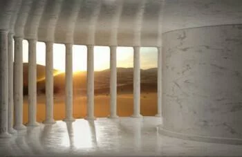 Fototapeta 3D - pustynia o zachodzie słońca