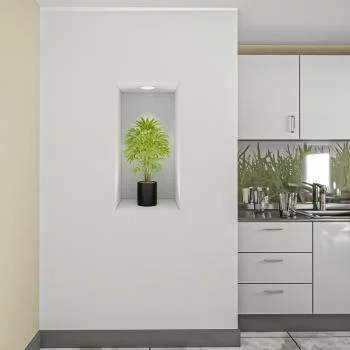 Naklejka na ścianę 3D do kuchni - kwiat we wnęce XVII - obrazek 2