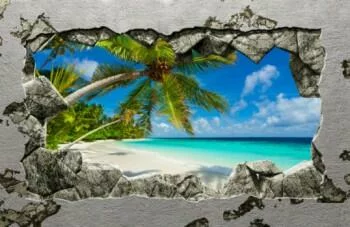 Fototapeta 3D - zaciszna plaża - obrazek 2
