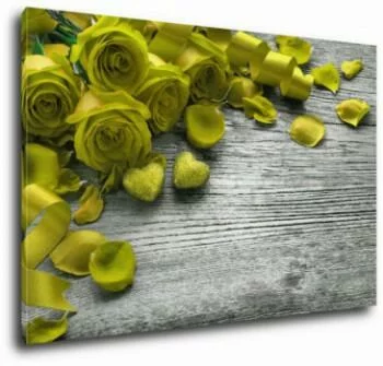 Obraz na płótnie Żółte Róże 120x80cm