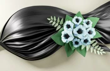 Fototapeta 3D - kwiaty na atłasie - obrazek 2