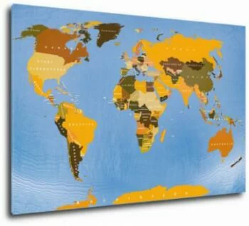 Obraz mapa świata (j. polski)