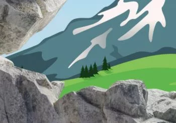 Fototapeta 3D dla dzieci - góry - obrazek 3