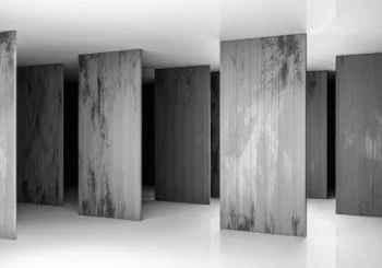 Fototapeta 3D - ścianki z betonowych płyt