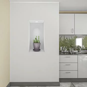 Naklejka na ścianę 3D do kuchni - kwiat we wnęce XXV