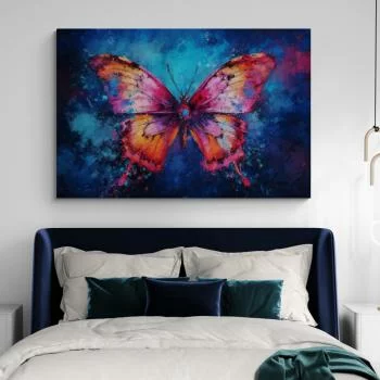 Obraz na płótnie - barwny motyl