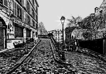 Fototapeta 3D - alejka w Paryżu - obrazek 2