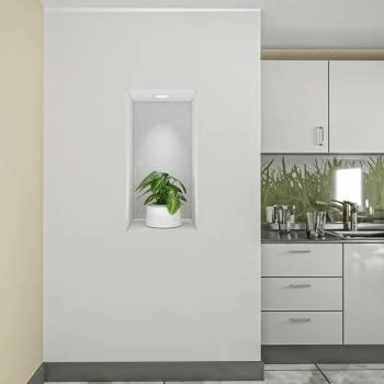 Naklejka na ścianę 3D do kuchni - kwiat we wnęce XXXIV