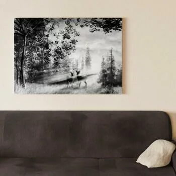 Leśna polana - nowoczesny obraz na płótnie - obrazek 2