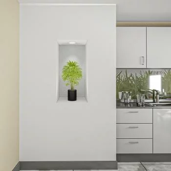 Naklejka na ścianę 3D do kuchni - kwiat we wnęce XIII - obrazek 2