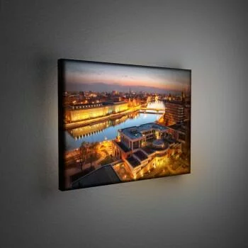 Obraz podświetlany LED - Wrocław nocą