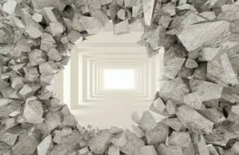 Fototapeta 3D - tunel za ścianą - obrazek 2