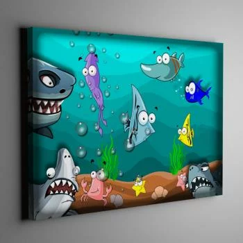 Obraz LED 45x30cm - bajkowy podwodny świat