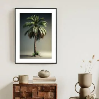 Plakat w ramie - zielone drzewo palmowe