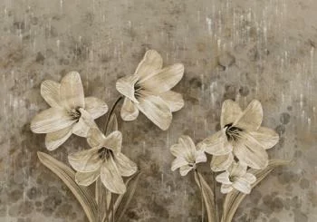 Fototapeta 3D - kwiaty w brązach - obrazek 2
