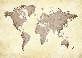 Fototapeta mapa świata ciepłe kolory