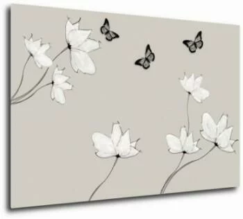 obraz na płótnie - motyle i kwiatki