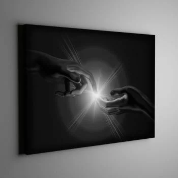 Obraz LED 45x30cm - lśniący dotyk