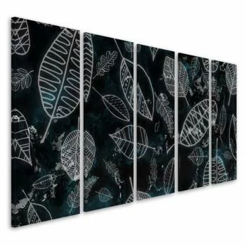 Obraz 200x100cm liście na ciemnym tle - obrazek 2