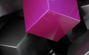 Fototapeta 3D różowa kostka - obrazek 3