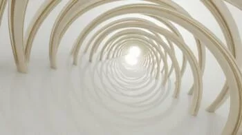 Fototapeta 3D - złoty tunel