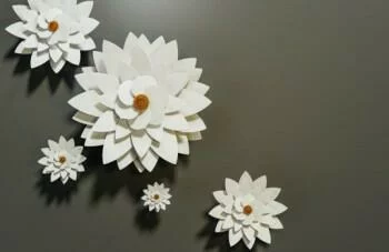Fototapeta 3D - papierowa lilia