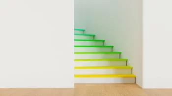 Fototapeta przestrzenna - kolorowe schody