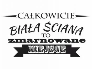 Naklejka do salonu - biała ściana