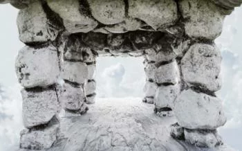 Fototapeta 3D na wymiar - kamienny tunel