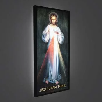 Obraz LED + backlight - Jezus Miłosierny