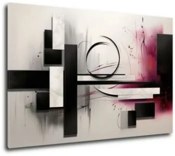 Obraz abstrakcja art 2 pink-black - obrazek 2