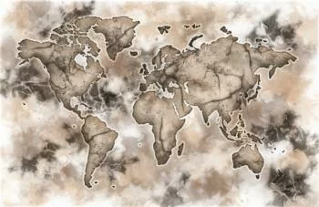 Fototapeta kawowa mapa świata - obrazek 2