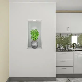 Naklejka na ścianę 3D do kuchni - kwiat we wnęce XIV - obrazek 2