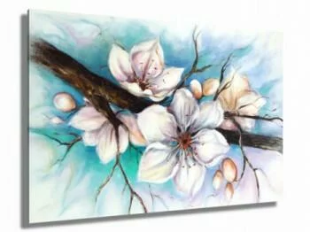 Obraz ręcznie malowany - kwiat wiśni
