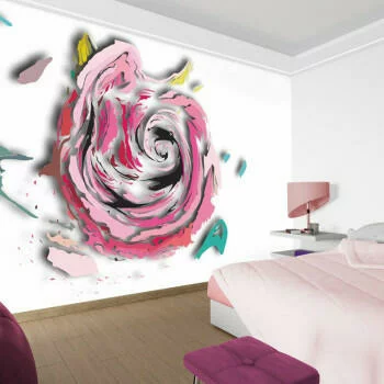 Fototapeta 3D kolorowy kwiat