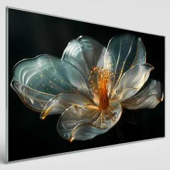 Obraz na szkle - szklany kwiat
