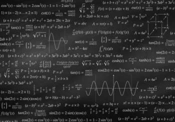 Fototapeta - wzory matematyczne na ciemnym tle