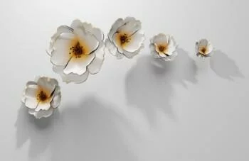 Fototapeta 3D - lewitujące kwiaty - obrazek 2