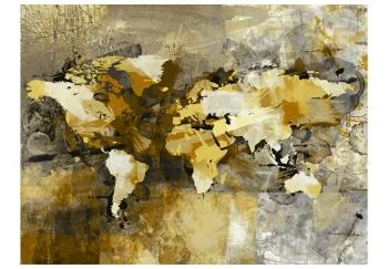 Fototapeta wodoodporna - Artystyczna mapa świata - obrazek 2