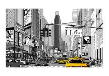 Fototapeta wodoodporna - Żółte taksówki - Nowy Jork - obrazek 2