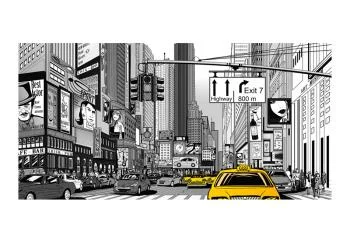 Fototapeta wodoodporna - Żółte taksówki - Nowy Jork - obrazek 2