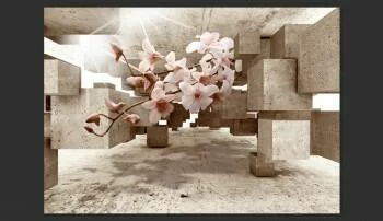 Fototapeta 3D z kwiatami - obrazek 2