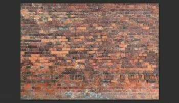 Fototapeta - Vintage Wall (Red Brick) - obrazek 2