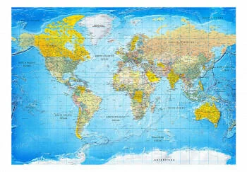 Fototapeta samoprzylepna - Klasyczna mapa świata - obrazek 2