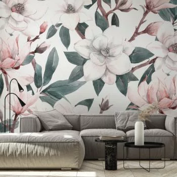 Fototapeta - Akwarelowe magnolie - drugi wariant - obrazek 2